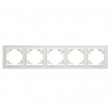 Рамка 5-местная горизонтальная STEKKER, PPFR00-9005-01, серия Эрна, белый 39620 Рамка 5-местная горизонтальная STEKKER, PPFR00-9005-01, серия Эрна, белый 39620
