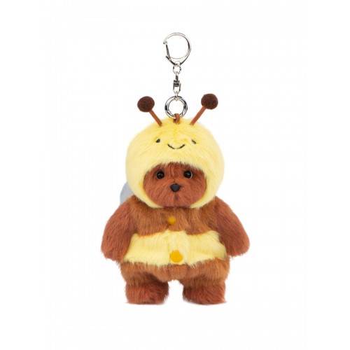Авторская мягкая игрушка Lina Медведь каштановый Пчелка брелок XS (±15 см) Авторская мягкая игрушка Lina Медведь каштановый Пчелка брелок XS (±15 см)