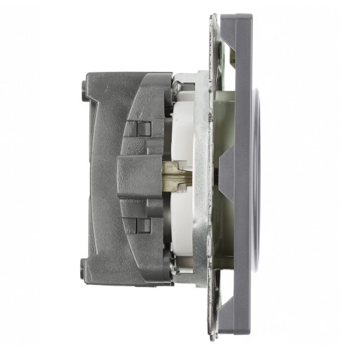 Розетка 1-местная с з/ш, с/з (механизм), СЗК, STEKKER, 250В, 16А, серия Эмили, RST16-5110-10ZK, платиново-серый, soft touch 50243 Розетка 1-местная с з/ш, с/з (механизм), СЗК, STEKKER, 250В, 16А, серия Эмили, RST16-5110-10ZK, платиново-серый, soft touch 50243