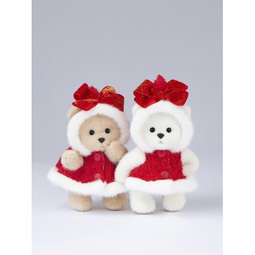 Lina Медведь белый в Рождественском наряде брелок XS (±15 см) Lina Медведь белый в Рождественском наряде брелок XS (±15 см)