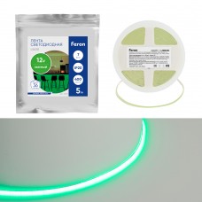 Светодиодная COB лента Feron LS630, 400SMD(2110)/ 7Вт/м 12V 5000*3*1.8мм зеленый, IP20 48951 Светодиодная COB лента Feron LS630, 400SMD(2110)/ 7Вт/м 12V 5000*3*1.8мм зеленый, IP20 48951