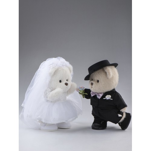 Авторская мягкая игрушка Lina Медведь белый в Платье Невесты M (±30 см) Авторская мягкая игрушка Lina Медведь белый в Платье Невесты M (±30 см)