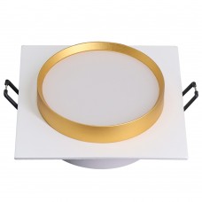 Светильник встраиваемый Feron DL506 потолочный GX53 белый + золото квадрат 51362 Светильник встраиваемый Feron DL506 потолочный GX53 белый + золото квадрат 51362