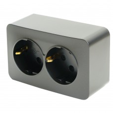 Розетка 2-местная с/з открытой установки, STEKKER, 250В, 16А, IP20, серия София,черный матовый, MST16-12-05 49498 Розетка 2-местная с/з открытой установки, STEKKER, 250В, 16А, IP20, серия София,черный матовый, MST16-12-05 49498