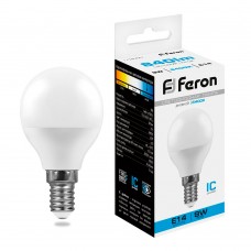 Лампа светодиодная Feron LB-550 Шарик E14 9W 175-265V 6400K 25803 Лампа светодиодная Feron LB-550 Шарик E14 9W 175-265V 6400K 25803
