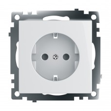 Розетка 1-местная с/з (механизм), STEKKER GLS16-7110-01, 250В, 16А с защитной шторкой, серия Катрин, белый 39304 Розетка 1-местная с/з (механизм), STEKKER GLS16-7110-01, 250В, 16А с защитной шторкой, серия Катрин, белый 39304