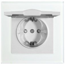 Розетка 1-местная с/з с крышкой STEKKER GLS16-7012-01, 250В, 16А с защитной шторкой, серия Катрин, белый 39245 Розетка 1-местная с/з с крышкой STEKKER GLS16-7012-01, 250В, 16А с защитной шторкой, серия Катрин, белый 39245