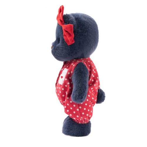 Авторская мягкая игрушка Lina Медведь Моли размер M (±30 см) черничного цвета в костюме Авторская мягкая игрушка Lina Медведь Моли размер M (±30 см) черничного цвета в костюме