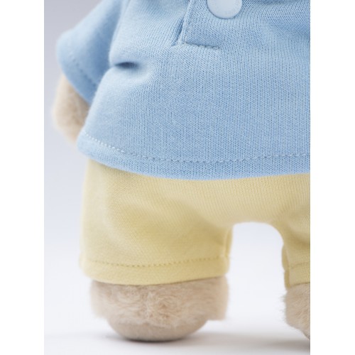 Авторская мягкая игрушка Lina Медведь Эверест молочный в голубом худи и желтых штанишках S (±20 см) Авторская мягкая игрушка Lina Медведь Эверест молочный в голубом худи и желтых штанишках S (±20 см)