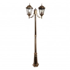 Светильник садово-парковый Feron PL157 шестигранный, столб  2*60W E27 230V, черное золото 11325 Светильник садово-парковый Feron PL157 шестигранный, столб  2*60W E27 230V, черное золото 11325