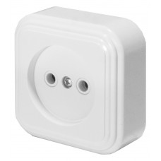 Розетка 1-местная б/з STEKKER, PST16-20-20 (RA 16-131-Б), пластик АВС, 250В, 16А, IP20, белый