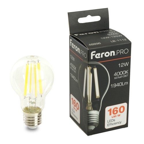 Лампа светодиодная Feron.PRO LB-1112 Шар E27 1940LM 12W 175-265V 4000K