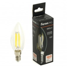 Лампа светодиодная FeronPRO LB-1206 Свеча E14 980LM 6W 175-265V 4000K 51245 Лампа светодиодная FeronPRO LB-1206 Свеча E14 980LM 6W 175-265V 4000K 51245