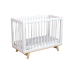 Кроватка для новорожденного Lilla (приставная) - модель Aria белая/дерево + Матрас DreamTex 120х60 см