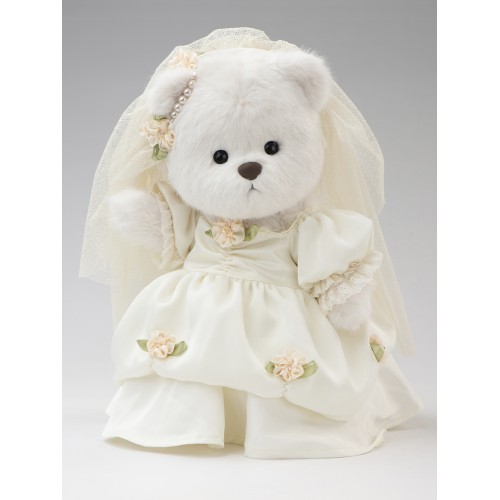 Авторская мягкая игрушка Lina Медведь белый в Винтажном платье невесты M (±30 см) Авторская мягкая игрушка Lina Медведь белый в Винтажном платье невесты M (±30 см)