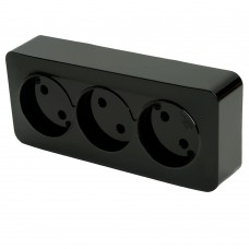 Розетка 3-местная б/з открытой установки, STEKKER, 250В, 10А, IP20, серия София, черный, MST10-13-02 49317 Розетка 3-местная б/з открытой установки, STEKKER, 250В, 10А, IP20, серия София, черный, MST10-13-02 49317