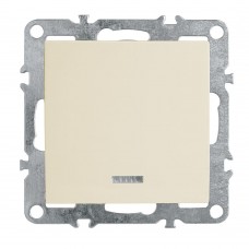 Выключатель 1-клавишный c индикатором (механизм), STEKKER, PSW10-9101-02, 250В, 10А, серия Эрна, слоновая кость 39320 Выключатель 1-клавишный c индикатором (механизм), STEKKER, PSW10-9101-02, 250В, 10А, серия Эрна, слоновая кость 39320