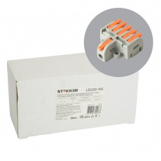 Клемма супер-компактная разветвительная 1 вход, 5 выходов, наборная STEKKER,LD220-105. Упаковка (50 шт) 49789 Клемма супер-компактная разветвительная 1 вход, 5 выходов, наборная STEKKER,LD220-105. Упаковка (50 шт) 49789