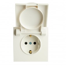 Розетка 1-местная с крышкой с защ. штор, STEKKER, с/з, 250В, 16А, серия Эмили, RST16-5112-01, белый фарфор, soft touch 49881 Розетка 1-местная с крышкой с защ. штор, STEKKER, с/з, 250В, 16А, серия Эмили, RST16-5112-01, белый фарфор, soft touch 49881