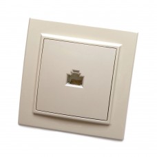 Розетка компьютерная 1-местная, STEKKER, PST00-9007-02, RJ-45, серия Эрна, слоновая кость 39233 Розетка компьютерная 1-местная, STEKKER, PST00-9007-02, RJ-45, серия Эрна, слоновая кость 39233