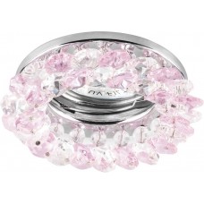 Светильник встраиваемый Feron CD4141 потолочный MR16 G5.3 прозрачно-розовый, хром Светильник встраиваемый Feron CD4141 потолочный MR16 G5.3 прозрачно-розовый, хром