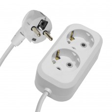 Удлинитель 2-местный с/з Stekker, HM01-21-03, 3м, 3x0,75, серия Home (У10-001), белый 39206 Удлинитель 2-местный с/з Stekker, HM01-21-03, 3м, 3x0,75, серия Home (У10-001), белый 39206