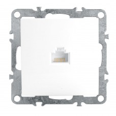 Розетка компьютерная 1-местная RJ-45 (механизм), STEKKER PST00-9107-01, серия Эрна, белый 39314 Розетка компьютерная 1-местная RJ-45 (механизм), STEKKER PST00-9107-01, серия Эрна, белый 39314