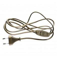 Сетевой шнур с выключателем, 230V 1,9м золото, KF-HK-1-2 FERON 51039 Сетевой шнур с выключателем, 230V 1,9м золото, KF-HK-1-2 FERON 51039