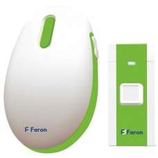Звонок дверной беспроводной Feron E-375 Электрический 36 мелодии белый зеленый с питанием от батареек 23688 Звонок дверной беспроводной Feron E-375 Электрический 36 мелодии белый зеленый с питанием от батареек 23688