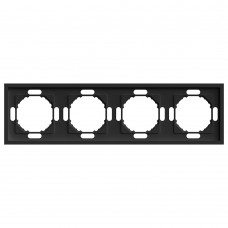 Рамка STEKKER, PFR00-5004-05 4-местная, серия Эмили, черный уголь, soft touch 49861 Рамка STEKKER, PFR00-5004-05 4-местная, серия Эмили, черный уголь, soft touch 49861