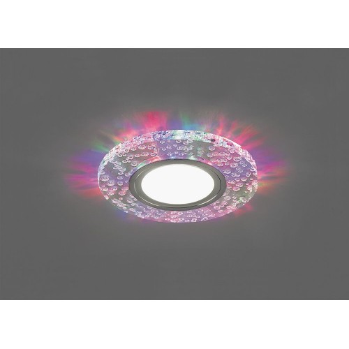 Светильник встраиваемый с белой LED подсветкой Feron CD953 потолочный MR16 G5.3, прозрачный