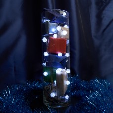 Светодиодная гирлянда Feron CL565 линейная Лед шарики, статичная 3м + 0.3м 5000K с питанием от батареек, прозрачный шнур 48610 Светодиодная гирлянда Feron CL565 линейная Лед шарики, статичная 3м + 0.3м 5000K с питанием от батареек, прозрачный шнур 48610