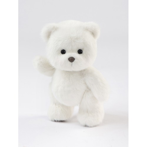 Авторская мягкая игрушка Lina Медведь (длинная шерсть) S (±20 см) белый цвет Авторская мягкая игрушка Lina Медведь (длинная шерсть) S (±20 см) белый цвет