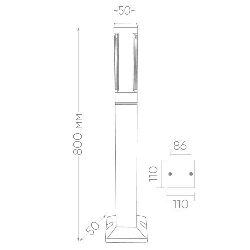 Светильник уличный светодиодный Feron DH603, 5W, 250Lm, 4000K, черный