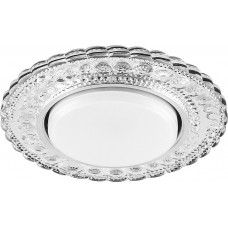 Светильник встраиваемый с белой LED подсветкой Feron CD4024 потолочный GX53 без лампы прозрачный 29538 Светильник встраиваемый с белой LED подсветкой Feron CD4024 потолочный GX53 без лампы прозрачный 29538