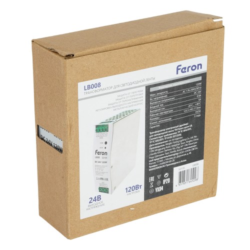 Трансформатор электронный для светодиодной ленты 48W 24V ( ультратонкий драйвер), LB001 FERON 52135 Трансформатор электронный для светодиодной ленты 48W 24V ( ультратонкий драйвер), LB001 FERON 52135