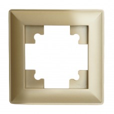 Рамка STEKKER, PFR00-7001-08 1-местная, пластик, серия Катрин, золото 49606 Рамка STEKKER, PFR00-7001-08 1-местная, пластик, серия Катрин, золото 49606