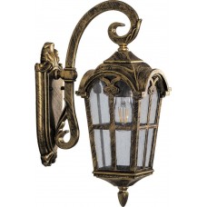 Светильник садово-парковый Feron PL103 четырехгранный на стену вниз 60W 230V E27, черное золото 11295 Светильник садово-парковый Feron PL103 четырехгранный на стену вниз 60W 230V E27, черное золото 11295