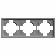 Рамка STEKKER, PFR00-5003-10  3-местная, серия Эмили, платиново-серый, soft touch 49964 Рамка STEKKER, PFR00-5003-10  3-местная, серия Эмили, платиново-серый, soft touch 49964