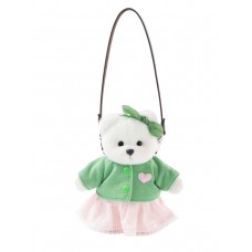 Авторская мягкая игрушка Lina Медведь Счастье белый с зеленым топиком и розовой юбочкой-брелком XS (±15 см) Авторская мягкая игрушка Lina Медведь Счастье белый с зеленым топиком и розовой юбочкой-брелком XS (±15 см)