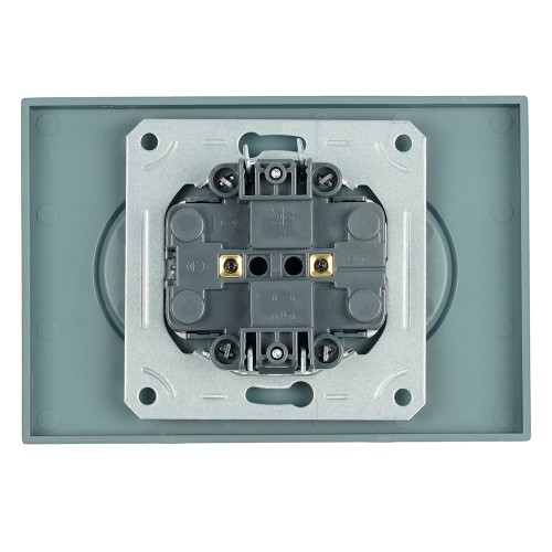 Розетка 2-местная с защитной шторкой, STEKKER,  б/з, 250В, 16А, серия Эмили, RST10-5116-09, антрацит, soft touch 49929 Розетка 2-местная с защитной шторкой, STEKKER,  б/з, 250В, 16А, серия Эмили, RST10-5116-09, антрацит, soft touch 49929