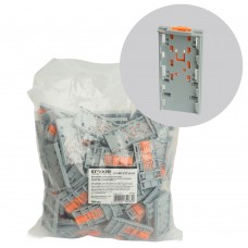 Монтажный держатель на DIN-рейку для зажимов блочных (вертикальная установка), серый  LD580-PTFIX-H1. Упаковка (100 шт) STEKKER 49756 Монтажный держатель на DIN-рейку для зажимов блочных (вертикальная установка), серый  LD580-PTFIX-H1. Упаковка (100 шт) STEKKER 49756