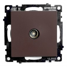 Розетка телевизионная 1-местная (механизм), STEKKER GLS00-7108-05, 75 Ом, 5-862МГц, серия Катрин, черный 49024 Розетка телевизионная 1-местная (механизм), STEKKER GLS00-7108-05, 75 Ом, 5-862МГц, серия Катрин, черный 49024