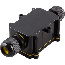 Коробка распределительная  LD522 водонепроницаемая на 2 выхода, 450V, 125x55x36, черный STEKKER 49115 Коробка распределительная  LD522 водонепроницаемая на 2 выхода, 450V, 125x55x36, черный STEKKER 49115