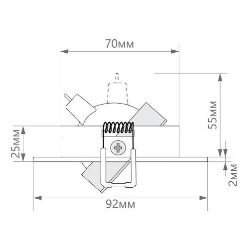 Светильник встраиваемый Feron DL2811 потолочный MR16 G5.3 хром