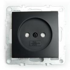 Розетка 1-местная б/з (механизм), STEKKER, PST10-9109-03, 250В, 16А с защитной шторкой, серия Эрна, черный 49153 Розетка 1-местная б/з (механизм), STEKKER, PST10-9109-03, 250В, 16А с защитной шторкой, серия Эрна, черный 49153