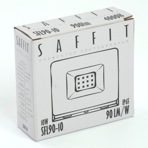 Светодиодный прожектор SAFFIT SFL90-10 IP65 10W 6400K черный