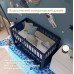 Кроватка для новорожденного Lillaland - модель Lilla Aria Night Blue+ Матрас DreamTex 120х60 см