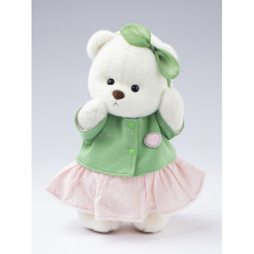 Авторская мягкая игрушка Lina Медведь Счастье белый с зеленым топиком и розовой юбочкой M (±30 см) Авторская мягкая игрушка Lina Медведь Счастье белый с зеленым топиком и розовой юбочкой M (±30 см)