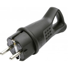 Вилка угловая с/з STEKKER, RPG16-30-442, каучук, 250В,16A, IP44, черный 32843 Вилка угловая с/з STEKKER, RPG16-30-442, каучук, 250В,16A, IP44, черный 32843